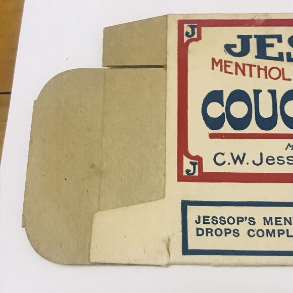 C.W. Jessops Antique Cough Drops Box RARE Drug Pharmacy Paper Advertising - Picture 12 of 14